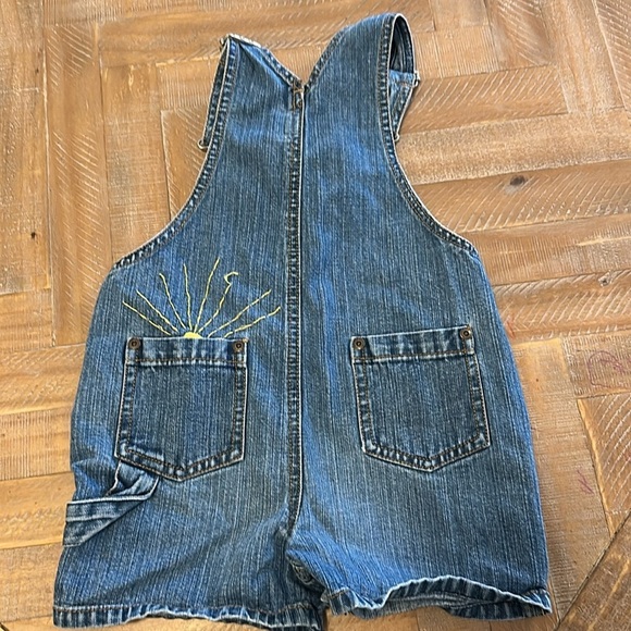 GAP Baby Vintage 100% Cotton Non-Stretch Denim Overalls with Embroidered Design - Picture 6 of 7